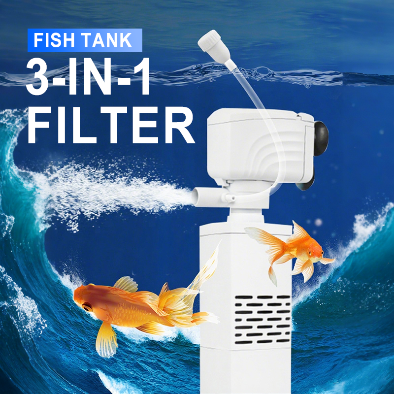 3-i-1-filter til fiskekarm – filtrering, oksygenering og vannpumping