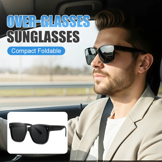 😎 Sammenleggbare solbriller med overbrille – Antirefleks for kjøring 🚗☀️