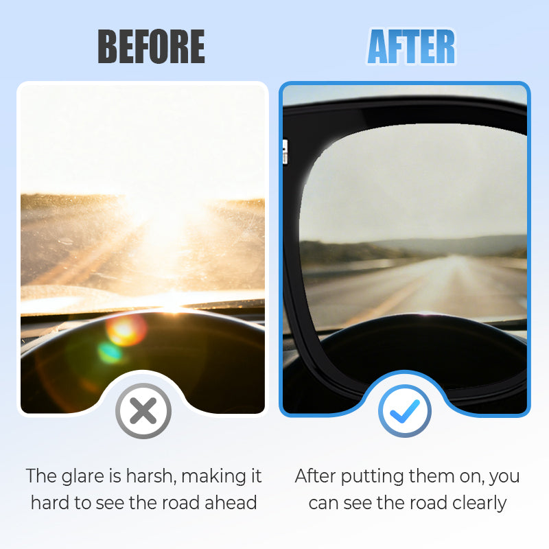 😎 Sammenleggbare solbriller med overbrille – Antirefleks for kjøring 🚗☀️
