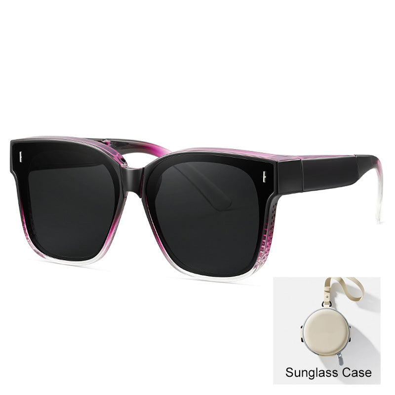 😎 Sammenleggbare solbriller med overbrille – Antirefleks for kjøring 🚗☀️