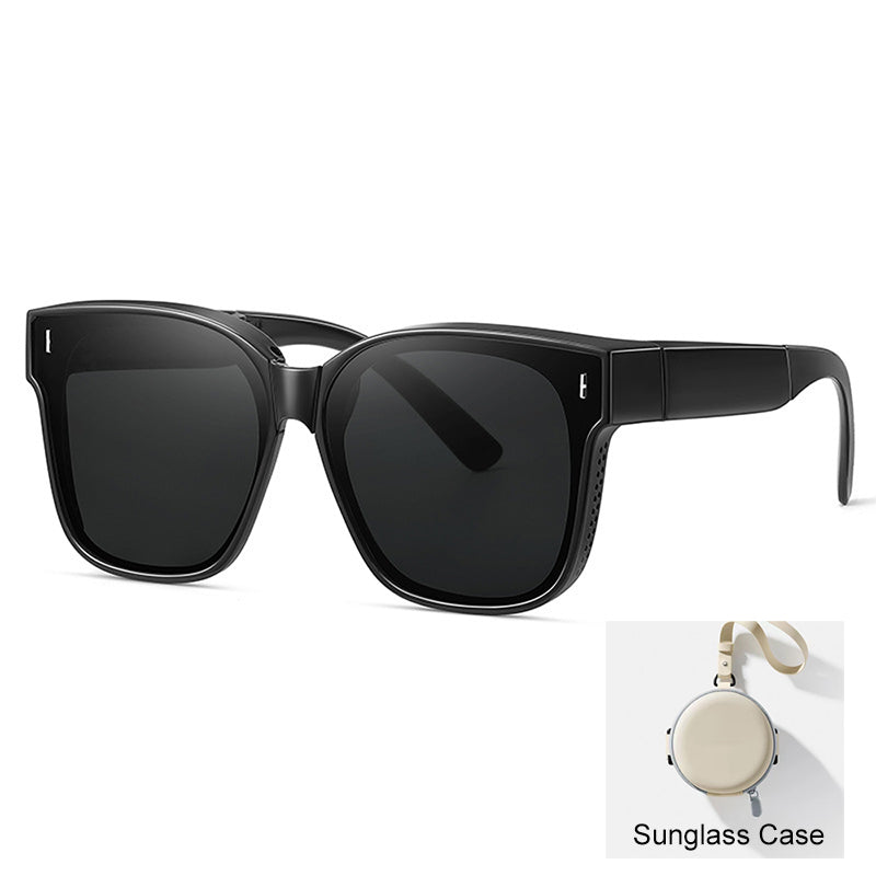 😎 Sammenleggbare solbriller med overbrille – Antirefleks for kjøring 🚗☀️