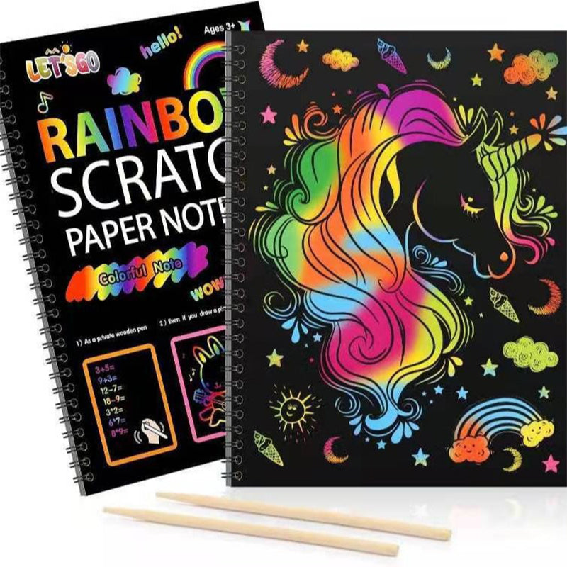 Kreativ regnbue-kladdekunstnotatbok