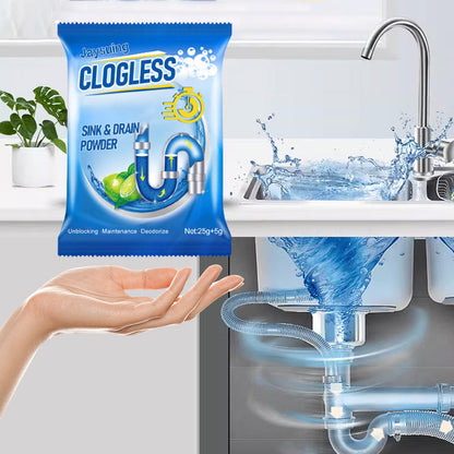 Praktisk gave - Rengjøringspulver for å åpne tette avløp på kjøkkenet