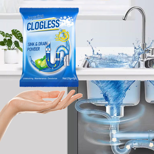Praktisk gave - Rengjøringspulver for å åpne tette avløp på kjøkkenet