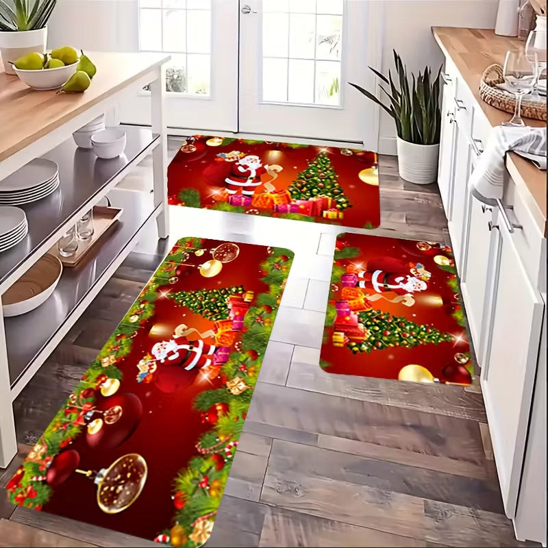 Festive julematte sett med sklisikker funksjon-🎄 Julestemning i hjemmet