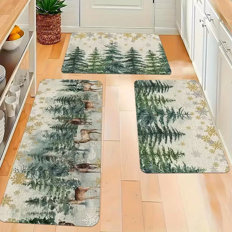 Festive julematte sett med sklisikker funksjon-🎄 Julestemning i hjemmet