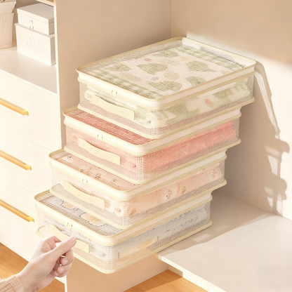 Gjennomsiktige oppbevaringsposer til garderobe