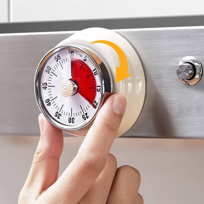 Mekanisk kjøkkenmagnetisk rund timer
