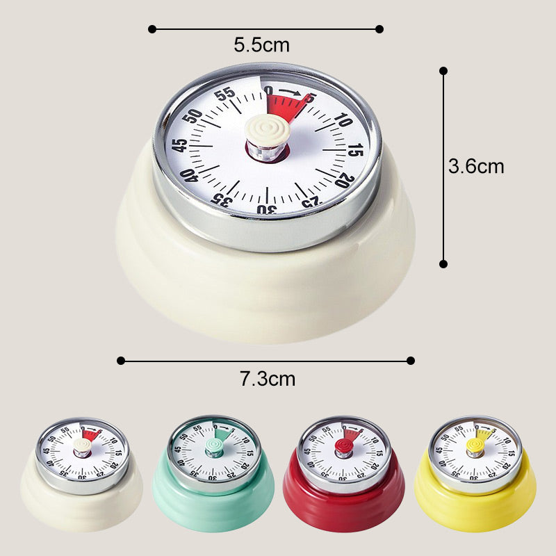 Mekanisk kjøkkenmagnetisk rund timer