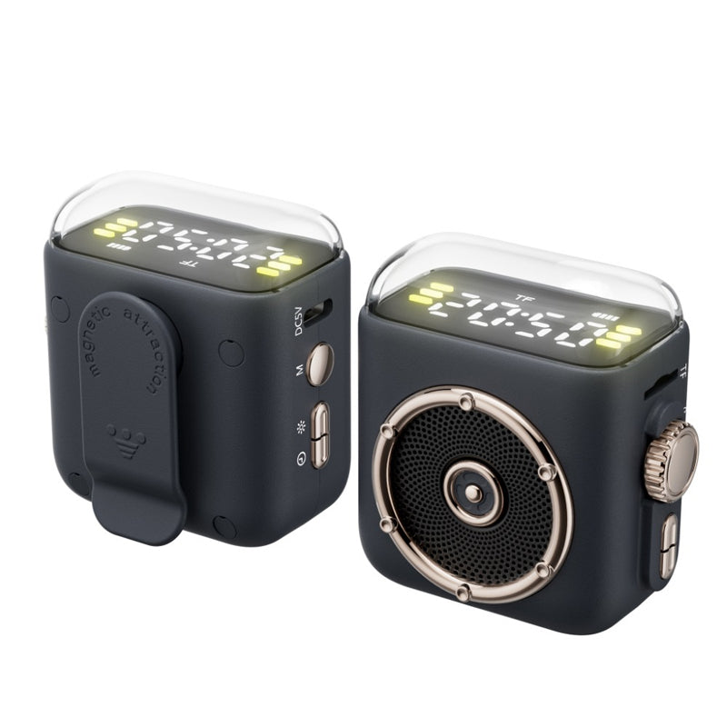 🔊 Nyhet! Magnetisk minihøyttaler 💥 360° lyd og LED-lysshow 🎶