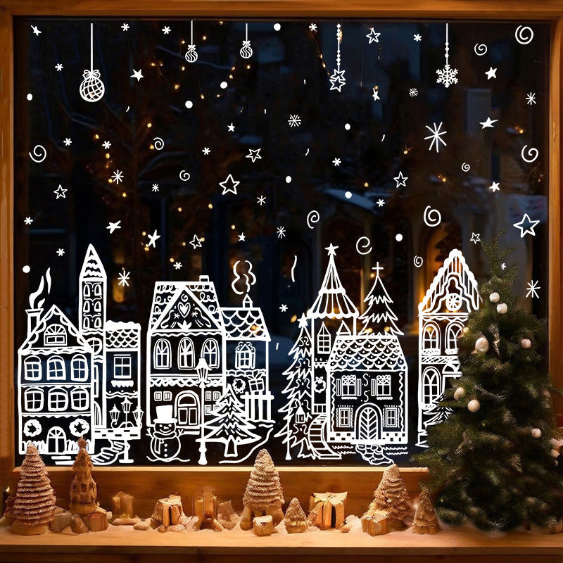 🎅Tidlig juletilbud – 50 % RABATT🎄Vindusdekorasjonssett for juleby