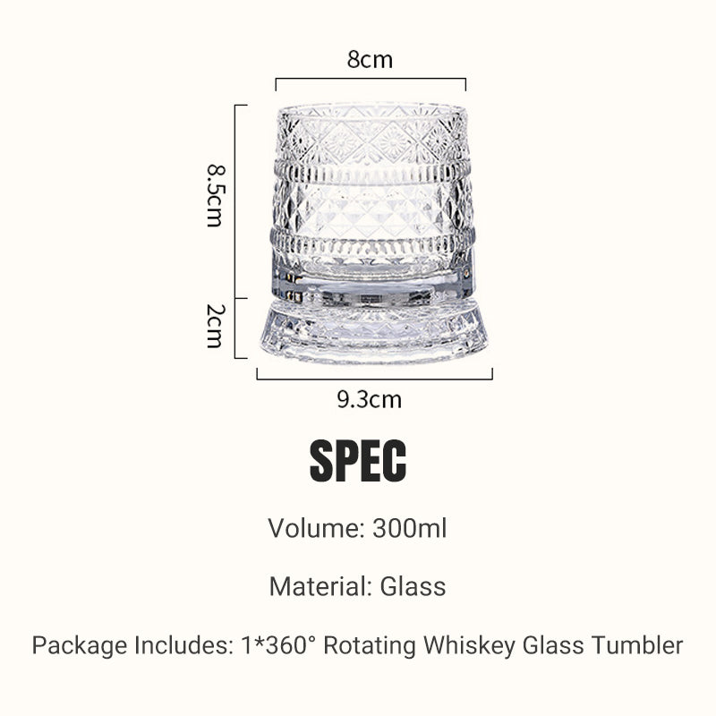 🥛💎Nyttårstilbud 48 % rabatt! ✨🔥 360° roterende whiskyglass