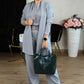 Elegant lang cardigan, topp og buksesett i 3 deler