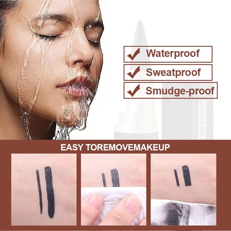 💧 KJØP 1, FÅ 1 GRATIS! ✨ Hurtigtørkende eyeliner – smussfast, vannavstøtende og presis penselspiss 🎭✨
