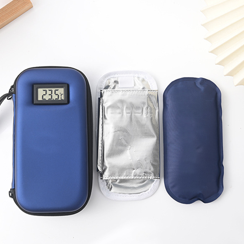 Insulinkjølebag for reiser med temperaturvisning