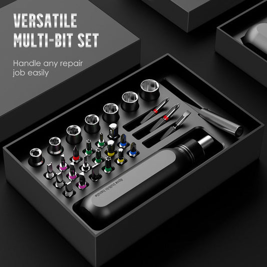 Multifunksjons skralleskrutrekker og bitsett