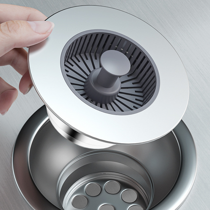 Pop-up avløpsstopper med sil til vask