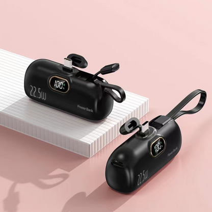 🔋 Begrenset tilbud på nye produkter ✨ Mini bærbar strømbank for telefoner, 5000 mAh