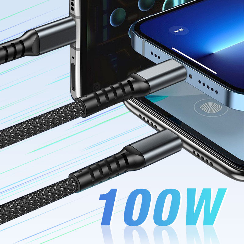 💥Transparent lysemitterende 3-i-1-kabel for superrask lading