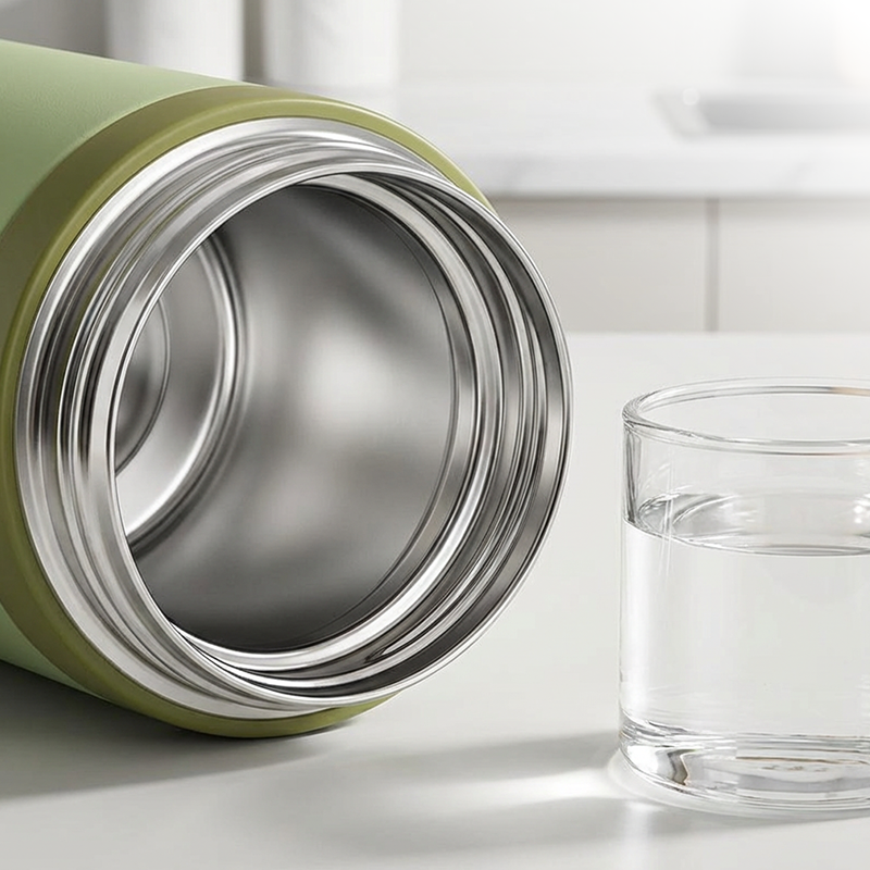 💥Nyttårssalg 60 % ☕2-i-1 rustfritt stål vakuumisolert flaske med lokk🍵