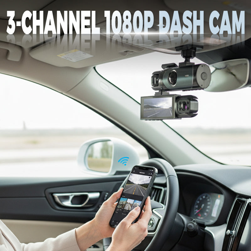 3-kanals 1080P dashbordkamera