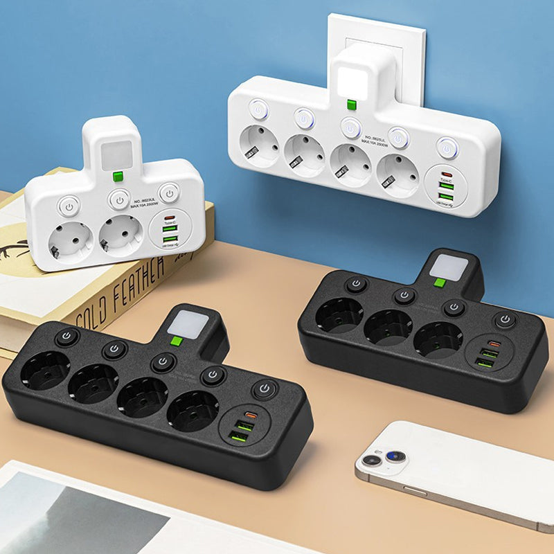📢📢 50 % RABATT!! ⏰ Smart strømstrip med USB-porter