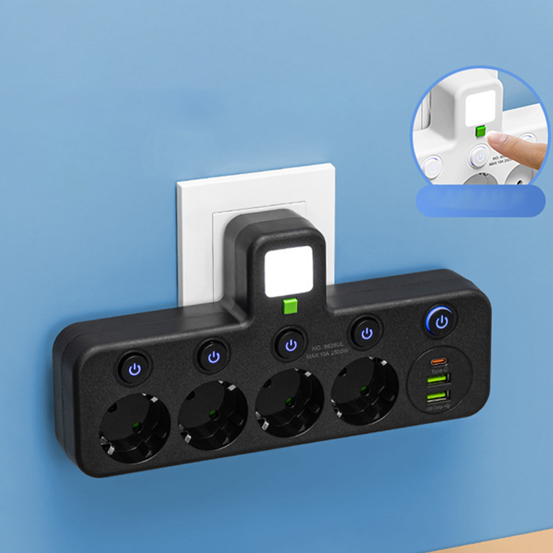 📢📢 50 % RABATT!! ⏰ Smart strømstrip med USB-porter