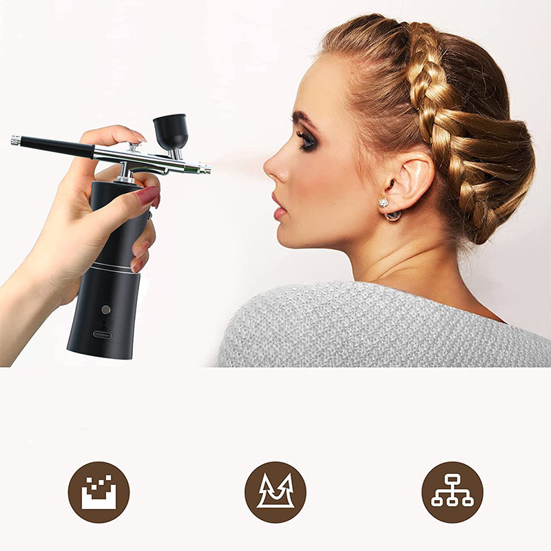 Bærbart trådløst airbrush-sett med kompressor