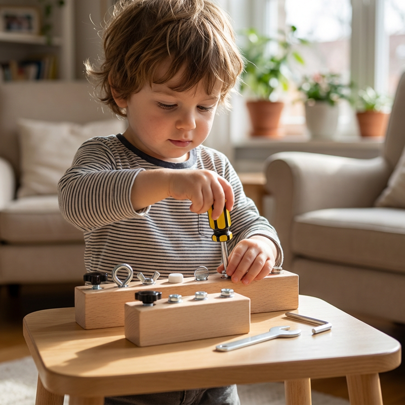 📢📢50 % RABATT !! ⏰Montessori tre skrutrekkerbrett leketøy