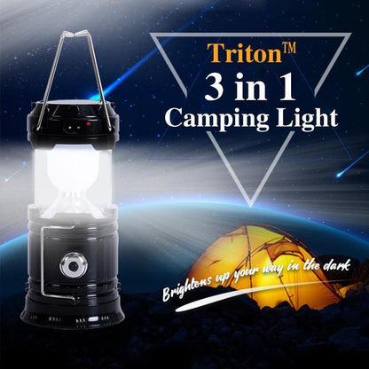 🔥Varmt salgs tilbud - 3-i-1 LED flamme campinglanterne