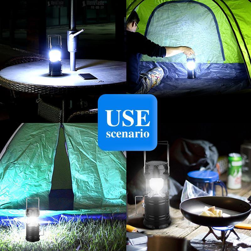 🔥Varmt salgs tilbud - 3-i-1 LED flamme campinglanterne