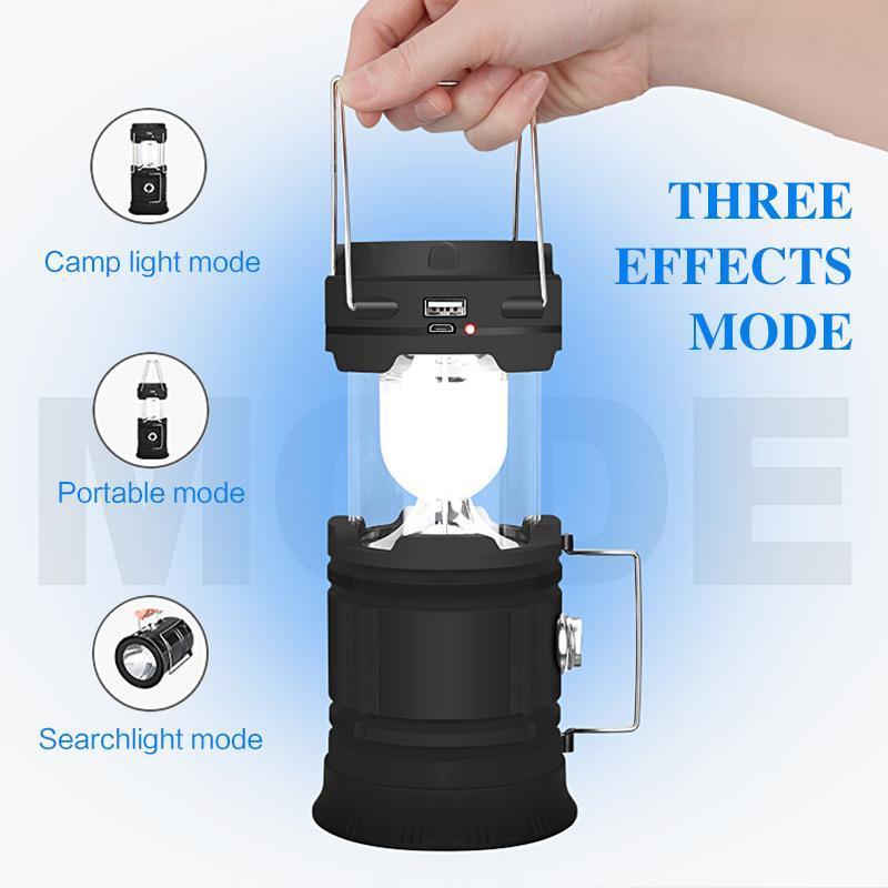 🔥Varmt salgs tilbud - 3-i-1 LED flamme campinglanterne