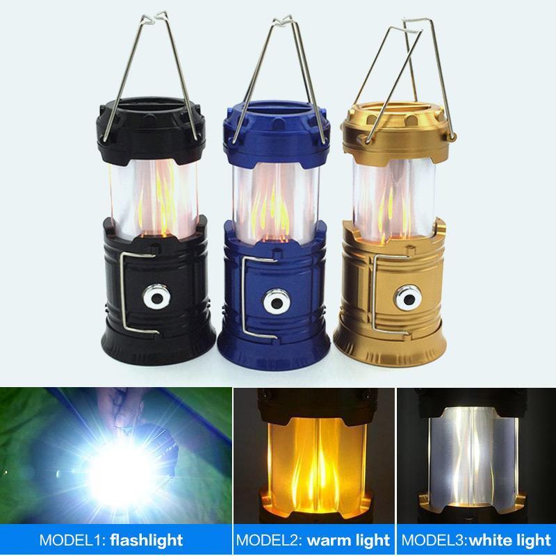 🔥Varmt salgs tilbud - 3-i-1 LED flamme campinglanterne