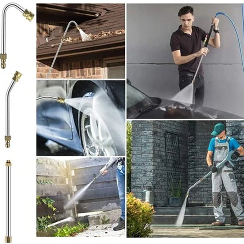 🎁 48 % RABATT! 🚗 Forlengelsessett for høytrykksspyler – Opptil 4000 PSI, Rengjøring av tak og takrenner uten stige 💧🔧
