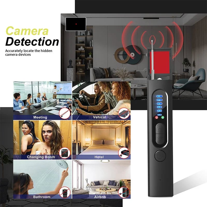 🕵️‍♂️ 50 % RABATT NÅ! ✨ Shadow X Pro™ – Detektor for skjulte kameraer og GPS med 5 søkemoduser og LCD-skjerm for personlig beskyttelse 📡🔒