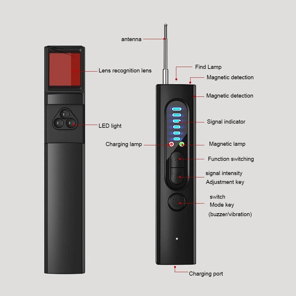 🕵️‍♂️ 50 % RABATT NÅ! ✨ Shadow X Pro™ – Detektor for skjulte kameraer og GPS med 5 søkemoduser og LCD-skjerm for personlig beskyttelse 📡🔒