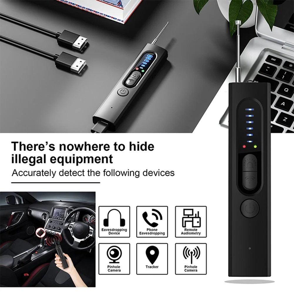 🕵️‍♂️ 50 % RABATT NÅ! ✨ Shadow X Pro™ – Detektor for skjulte kameraer og GPS med 5 søkemoduser og LCD-skjerm for personlig beskyttelse 📡🔒