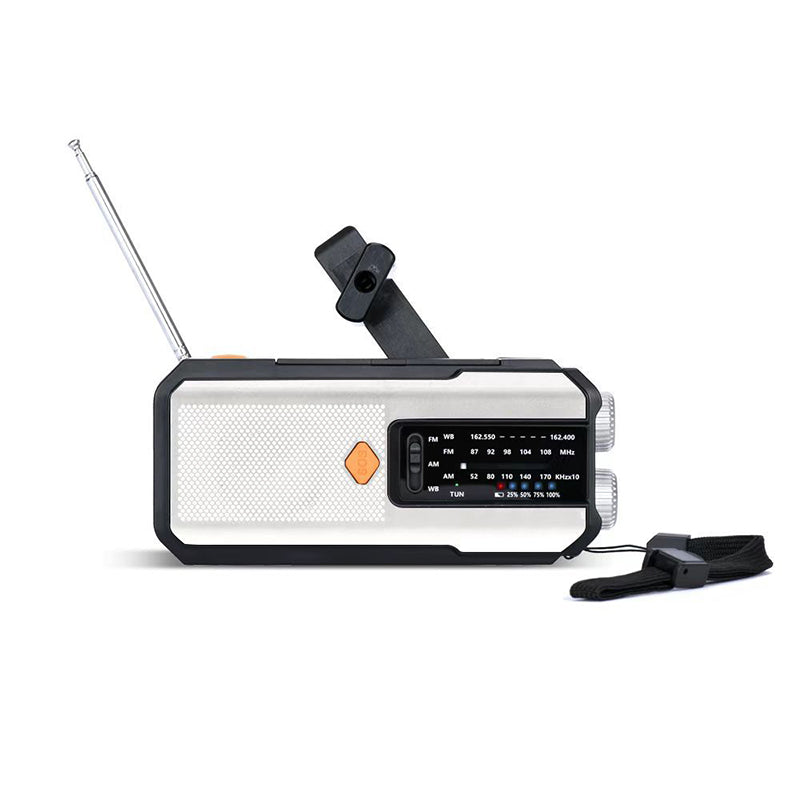 🔥50 % RABATT Solcelle- og håndsveivradio med 2000 mAh batteri og SOS-alarm