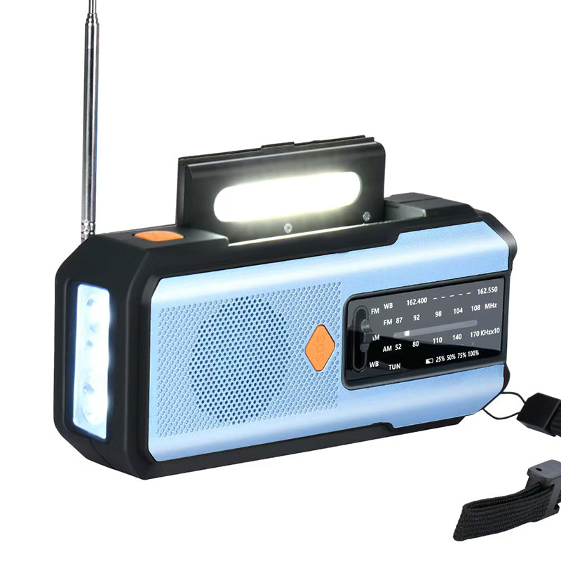 🔥50 % RABATT Solcelle- og håndsveivradio med 2000 mAh batteri og SOS-alarm