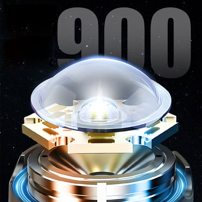 🔥🔦 50 % RABATT! Oppladbar laserlommelykt med LED — 160 000 lumen ⚡ Superkraftig og ultrahell | Gratis frakt!