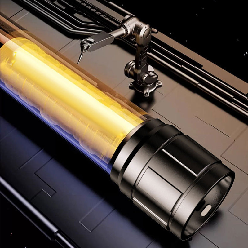 🔥🔦 50 % RABATT! Oppladbar laserlommelykt med LED — 160 000 lumen ⚡ Superkraftig og ultrahell | Gratis frakt!