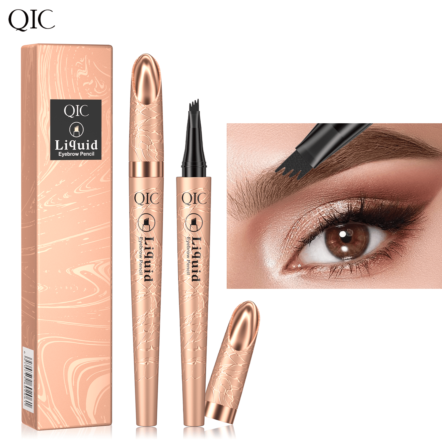 3D Microblading Øyenbrynspenn med 4 Gaffeltipper (2 stk)