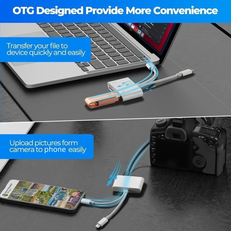3-i-1 USB-C minnekortleser