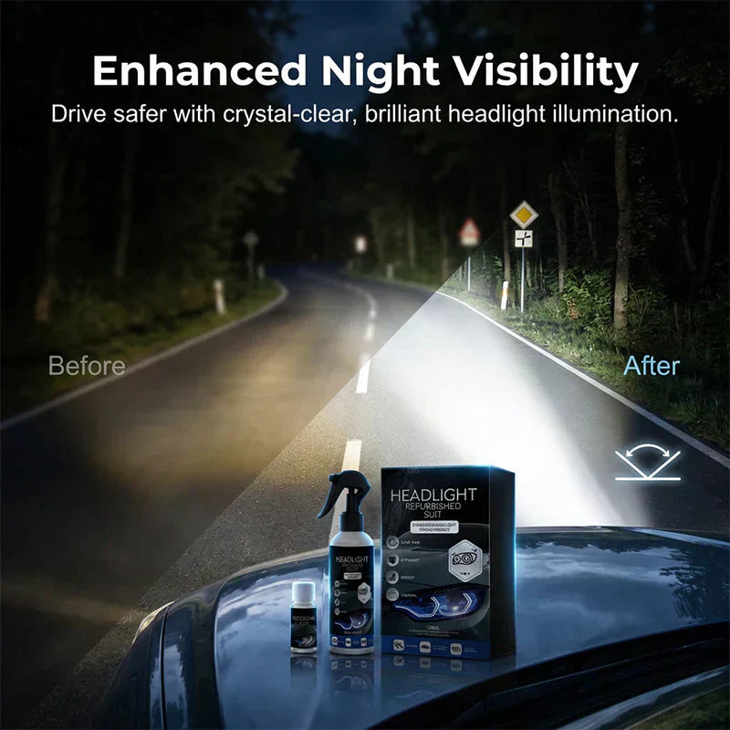 🚗 50 % RABATT NÅ! 🔆 Restaureringssett for frontlykter – Øyeblikkelig klarhet, sikker formel og UV-beskyttelse ✨