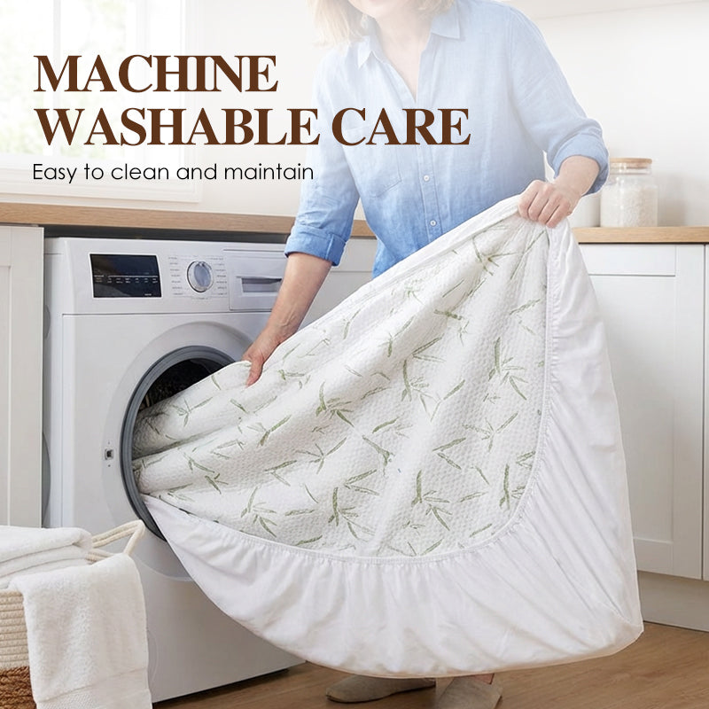 🛏️ 50 % RABATT! 🌿 Vanntett madrassovertrekk av bambusfiber – Pustende, allergivennlig og perfekt for et rent og behagelig sovemiljø 🛌