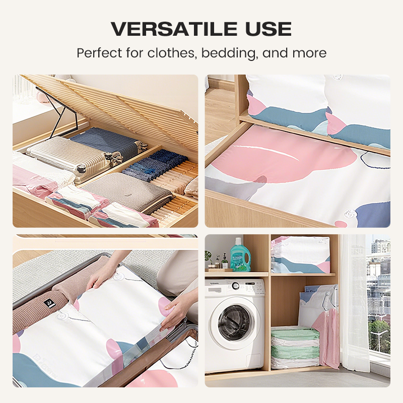 Store vakuumkompresjonsposer til oppbevaring – uten pumpe 🧳✨📦