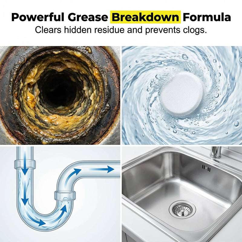 Kitchen Sink Drain Cleaner & Deodorizer Tablets