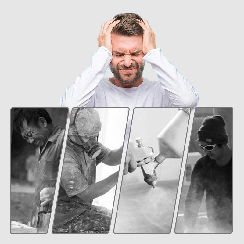 🔥 Begrenset tid 50% avslag! 🔥Aktiverte karbon anti-støv gassmaske med dobbel tank