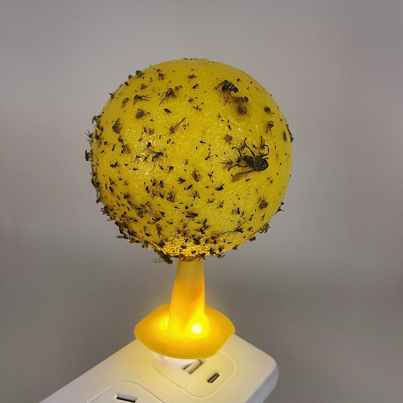 ⏰🎁Selvklebende fruktfluefelle i form av en ball med stativ og LED