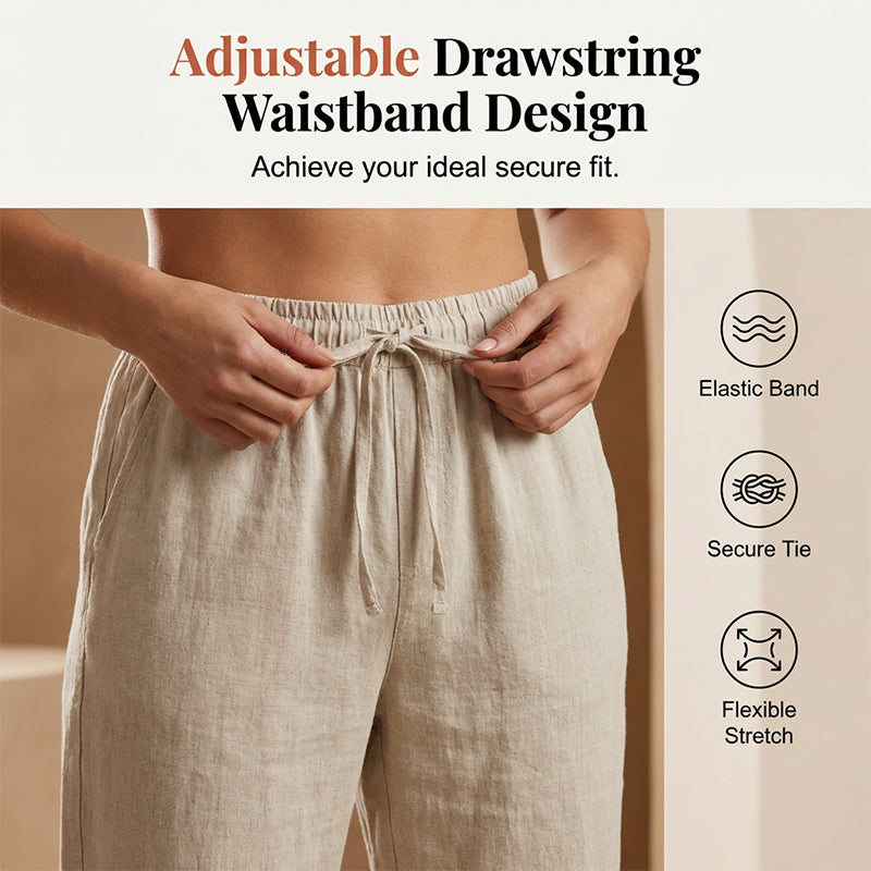 👖 50 % RABATT I BEGRENSET TID! ✨Capris i bomull og lin til dame